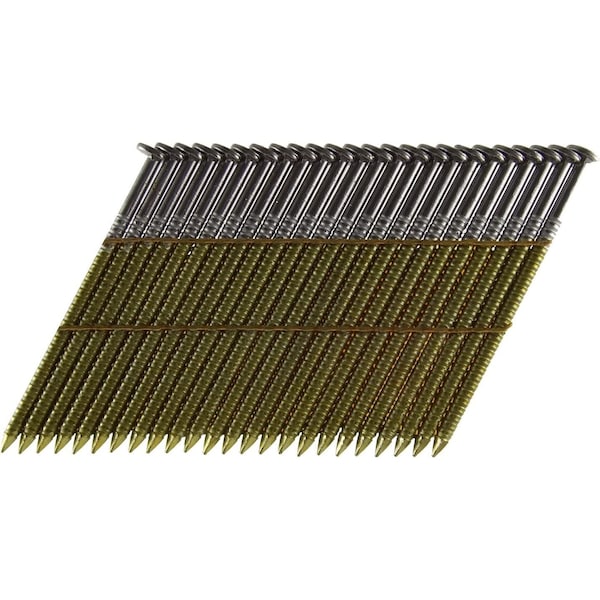 Collated Framing Nail, 8.5 in L, Hot Dipped Galvanized, Round Head, 28 Degrees, 500 PK